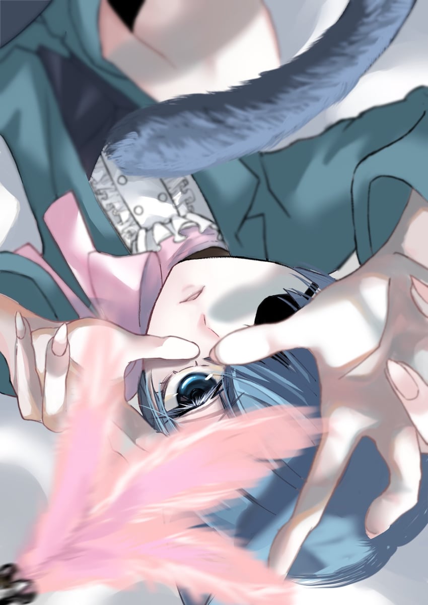 黑执事、夏尔·凡多姆海威 1名男孩 兽耳 蓝发 模糊 模糊背景