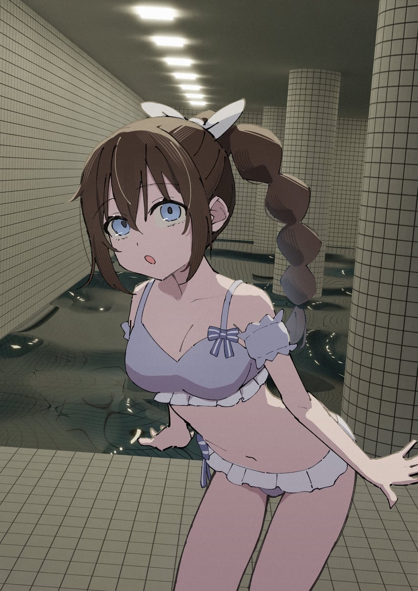 梦之池、Love Live!、Love Live! 虹咲学园学园偶像同好会 1名女孩 臂章 比基尼 蓝色比基尼 蓝眼