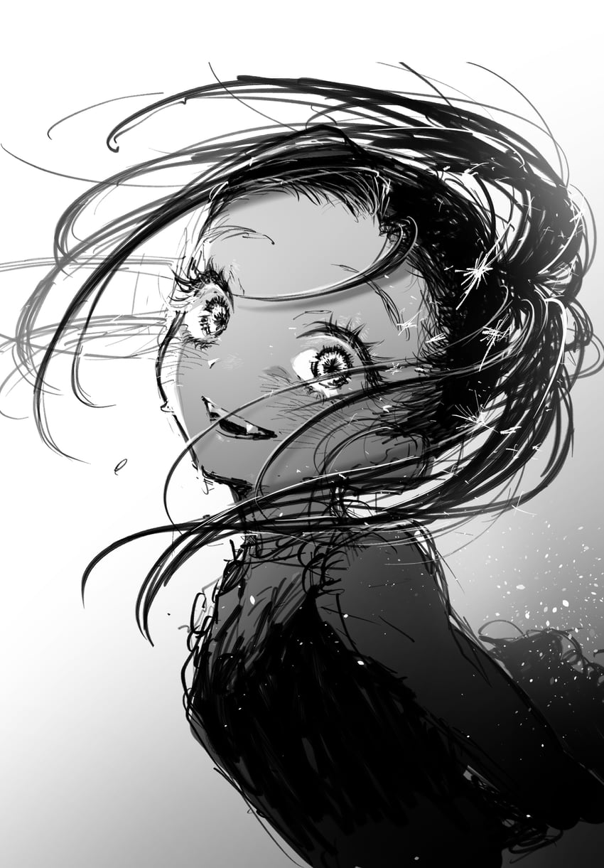 金牌得主 (漫画)、神崎光 1名女孩 小孩 狂乱眼神 狂笑 尖牙