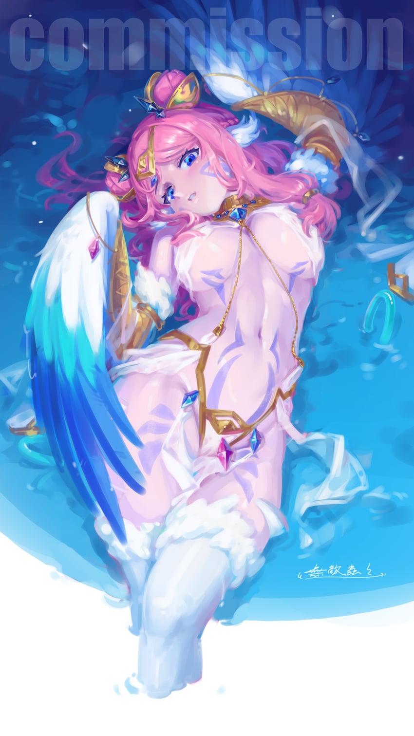 原创 鸟腿/细腿 蓝眼 蓝色羽毛 蓝翼 脸红