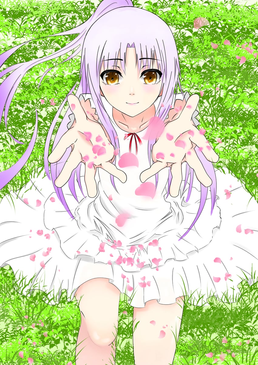 Angel Beats!、立华奏 1名女孩 替换服装 脸红 闭嘴 锁骨