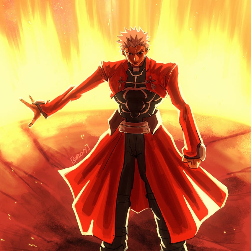 Fate/stay night、Fate系列、Archer (Fate) 1名男孩 铠甲 护胸甲 外套 长外套