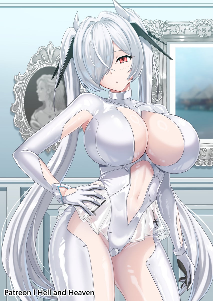 胜利女神：妮姬、灰姑娘 (妮姬) 1名女孩 黑色手套 脸红 乳房 牛仔镜头