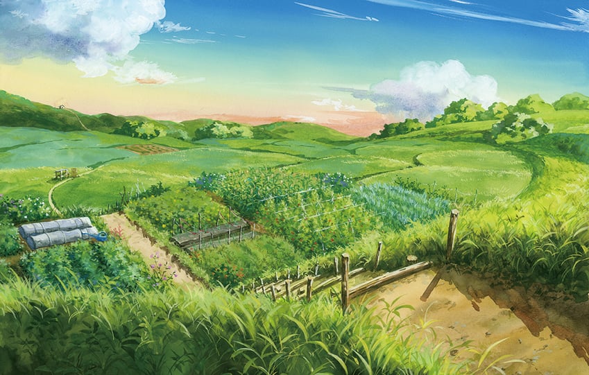 原创 云 白天 原野 小山 风景