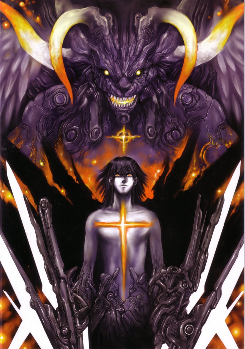 Beatmania IIDX、狂热节拍IIDX 13 DistorteD、Bemani 1名男孩 1个其他角色 黑发 十字架 恶魔