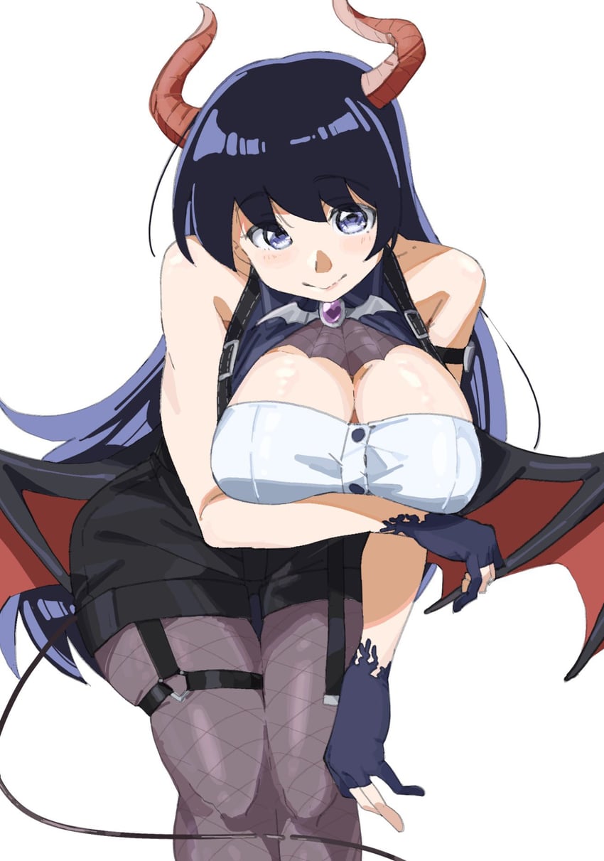 琉璃之宝石、荒户凪 1名女孩 黑发 蓝眼 乳房 恶魔装