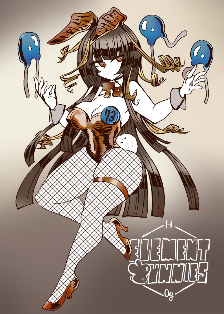 原创、tantalum bunny 1名女孩 兽耳发箍 兽耳 露肩 金发