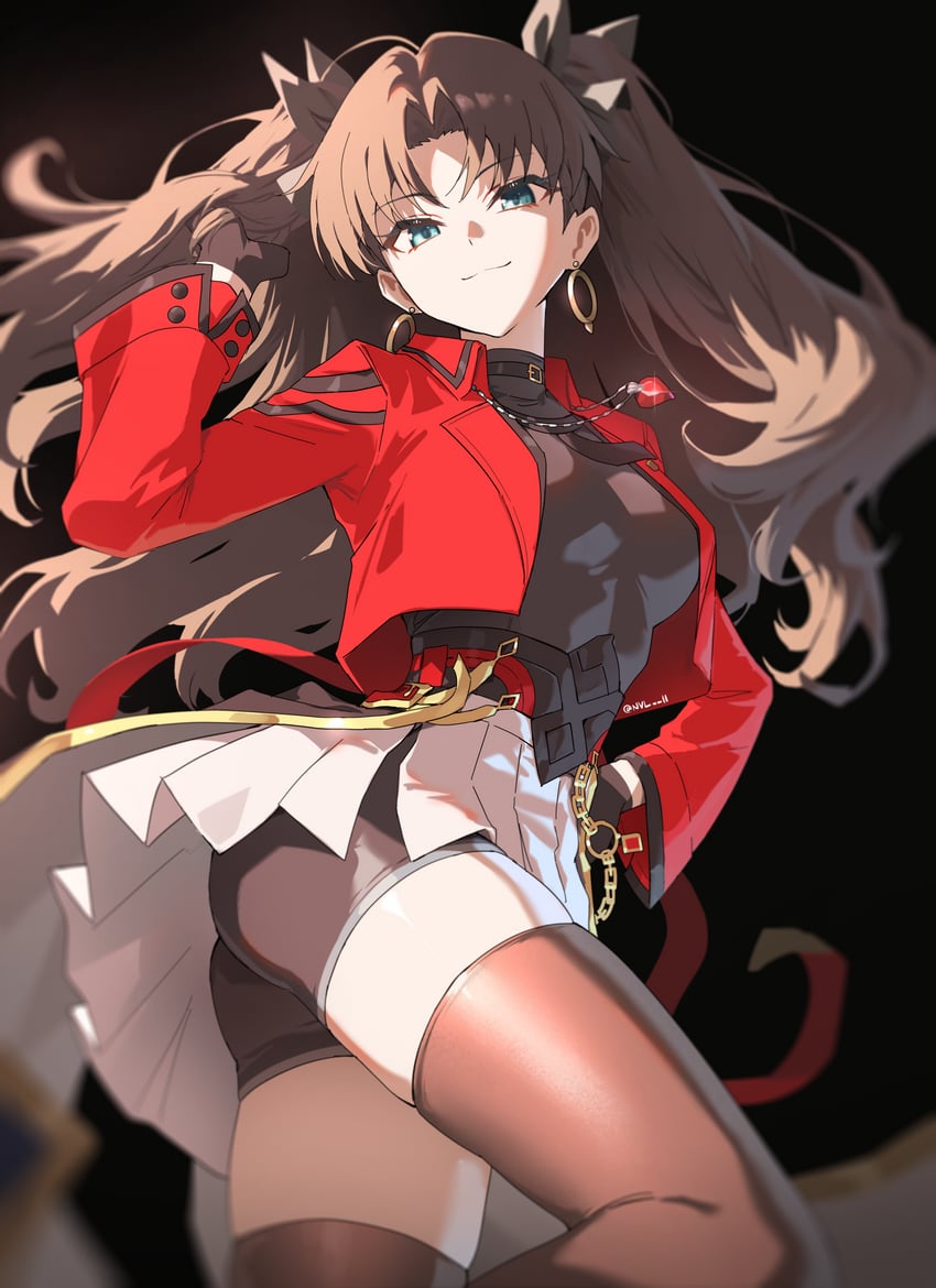 Fate/stay night、Fate系列、崩坏：星穹铁道 1名女孩 黑色手套 黑发 黑衬衫 黑色短裤