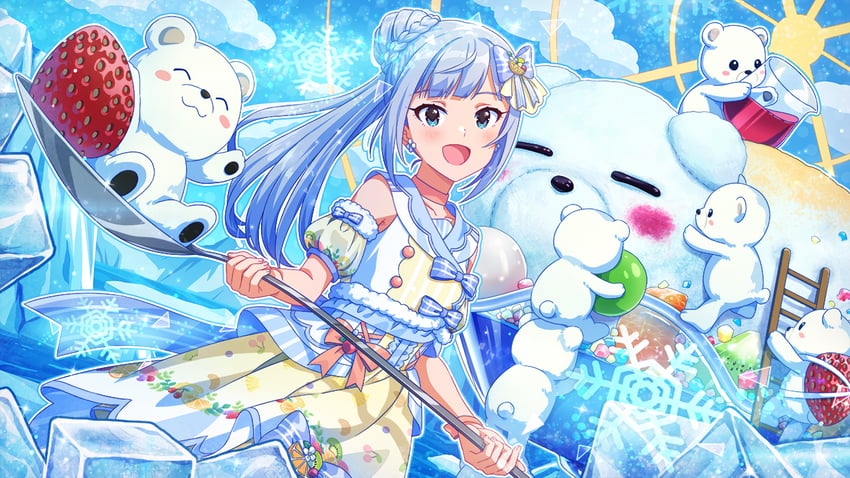 偶像大师、偶像大师百万现场、偶像大师 百万现场 剧场时光 1名女孩 :D 熊 幼熊 蓝眼