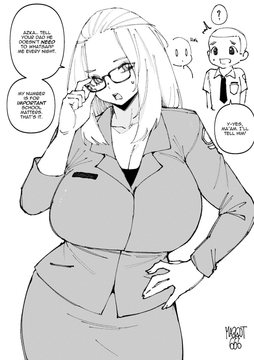 原创、Inne Sulistya Robin 1名男孩 1名女孩 问号 调整眼镜 作者名