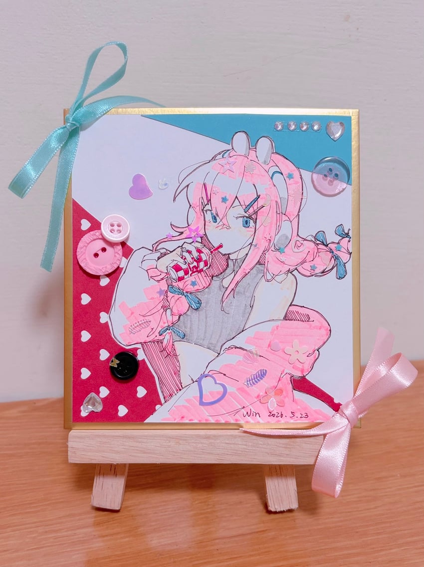 OMORI、奥布里 (生日) (OMORI)、阿比 (OMORI) 1名女孩 兽耳耳机 兽耳 作者名 蓝色蝴蝶结