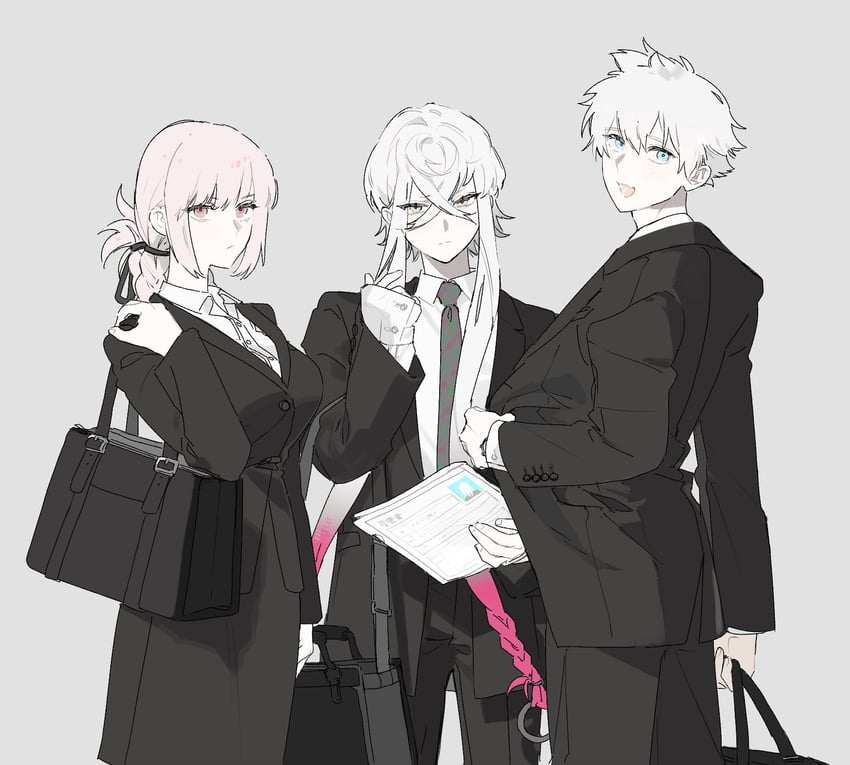 Fate/Grand Order、Fate系列、阿斯克勒庇俄斯 (Fate) 1名女孩 2个男孩 水色瞳 包 黑包