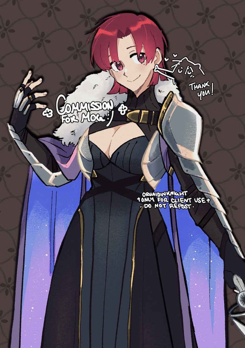 Fate/Grand Order、Fate系列、巴泽特·弗拉加·马克雷密斯 1名女孩 改装服装 铠甲 作者名 乳房