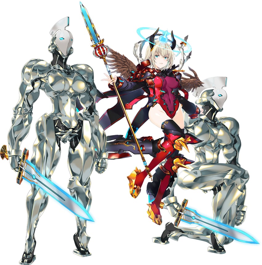 超昂系列 (AliceSoft)、超昂大战 Escalation Heroines、mayael 1名女孩 其他两人 铠甲 金发 靴子