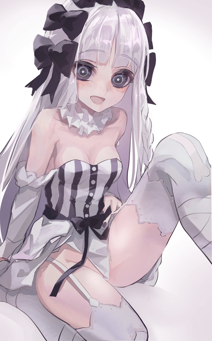 Fate/strange Fake、Fate系列、弗兰切斯卡·普雷拉蒂 (Fate) 1名女孩 黑色蝴蝶结 蝴蝶结 乳房 乳沟