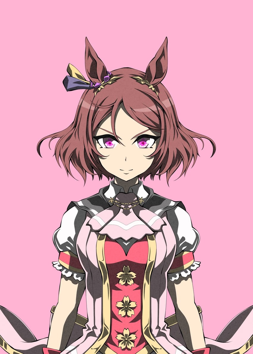赛马娘、樱花桂冠 (Saisir le rêve) (赛马娘)、樱花桂冠 (赛马娘) 1名女孩 兽耳 阿斯科特领巾 乳房 棕发