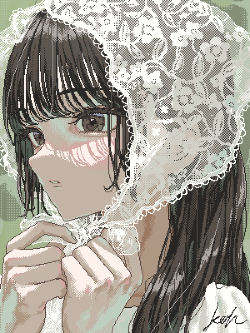 原创 1名女孩 棕眼睛 棕发 已打码 举手