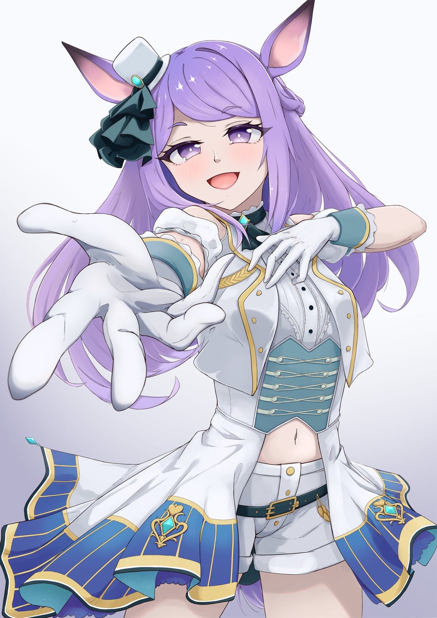 赛马娘、目白麦昆(天之尽头)(赛马娘)、目白麦昆 (赛马娘) 1名女孩 :D 兽耳 腰带 牛仔镜头