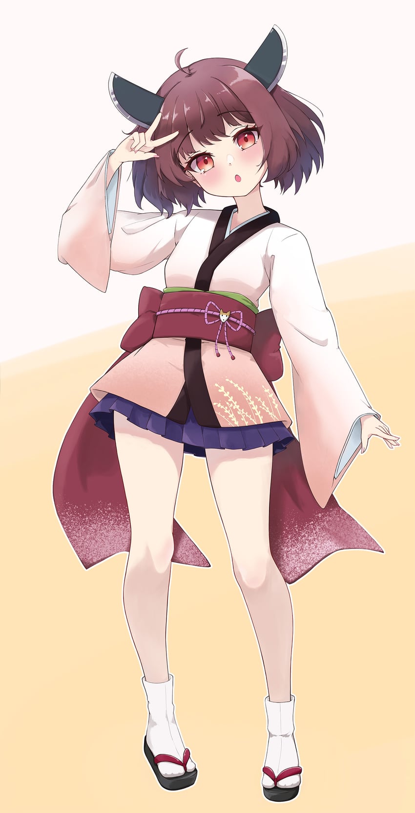 VOICEROID、东北切蒲英 1名女孩 惊讶 裸腿 蓝裙子 棕发