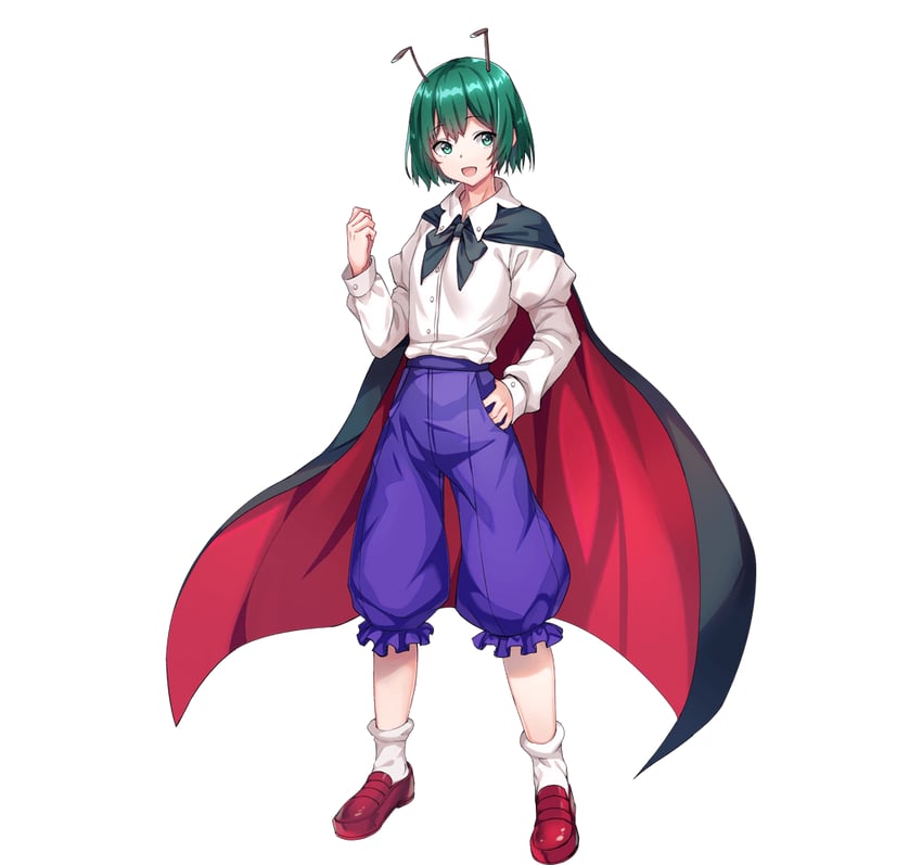 东方Project、东方阿尔卡迪亚记录、莉格露·奈特巴格 1名女孩 :D 触角 黑色披肩 斗篷