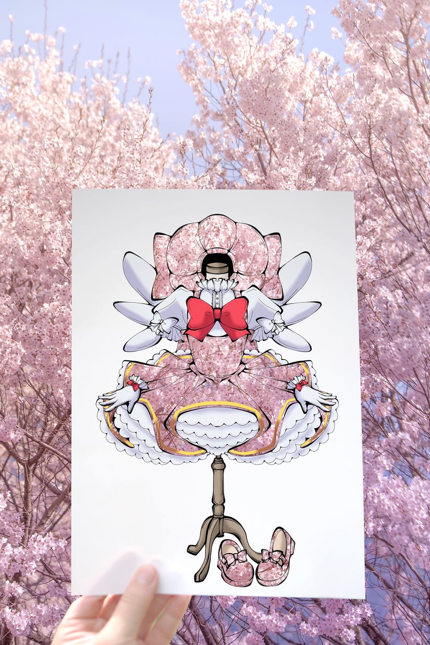 魔卡少女樱、木之本樱、木之本樱 (魔法使) 樱花 樱花树 连衣裙 手套 帽子