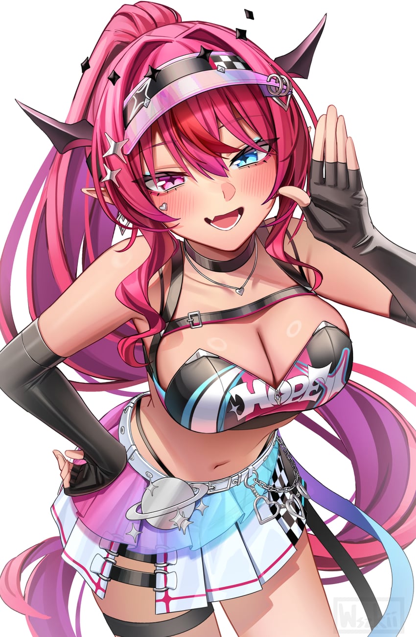 Hololive、Hololive英语、IRyS (Hololive) 1名女孩 抹胸 腰带 黑色抹胸 黑色项圈