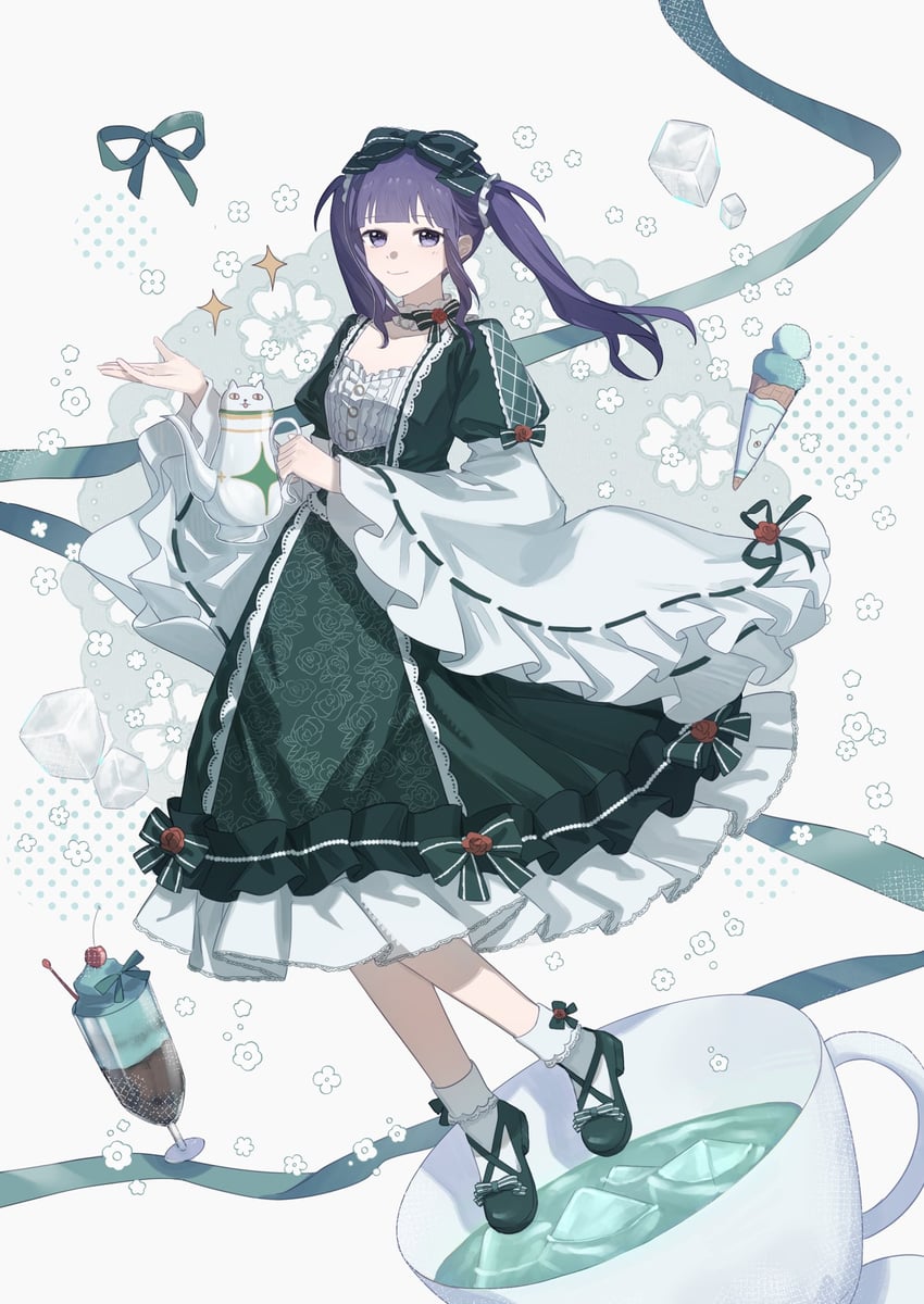 少女☆歌剧 Revue Starlight、铃樽猫、露崎真昼 1名女孩 折口短袜 蝴蝶结 蝶形领结 猫