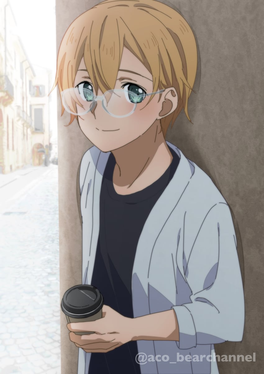 刀剑神域、刀剑神域：Alicization、尤吉欧 1名男孩 水色瞳 作者名 戴眼镜的 黑衬衫
