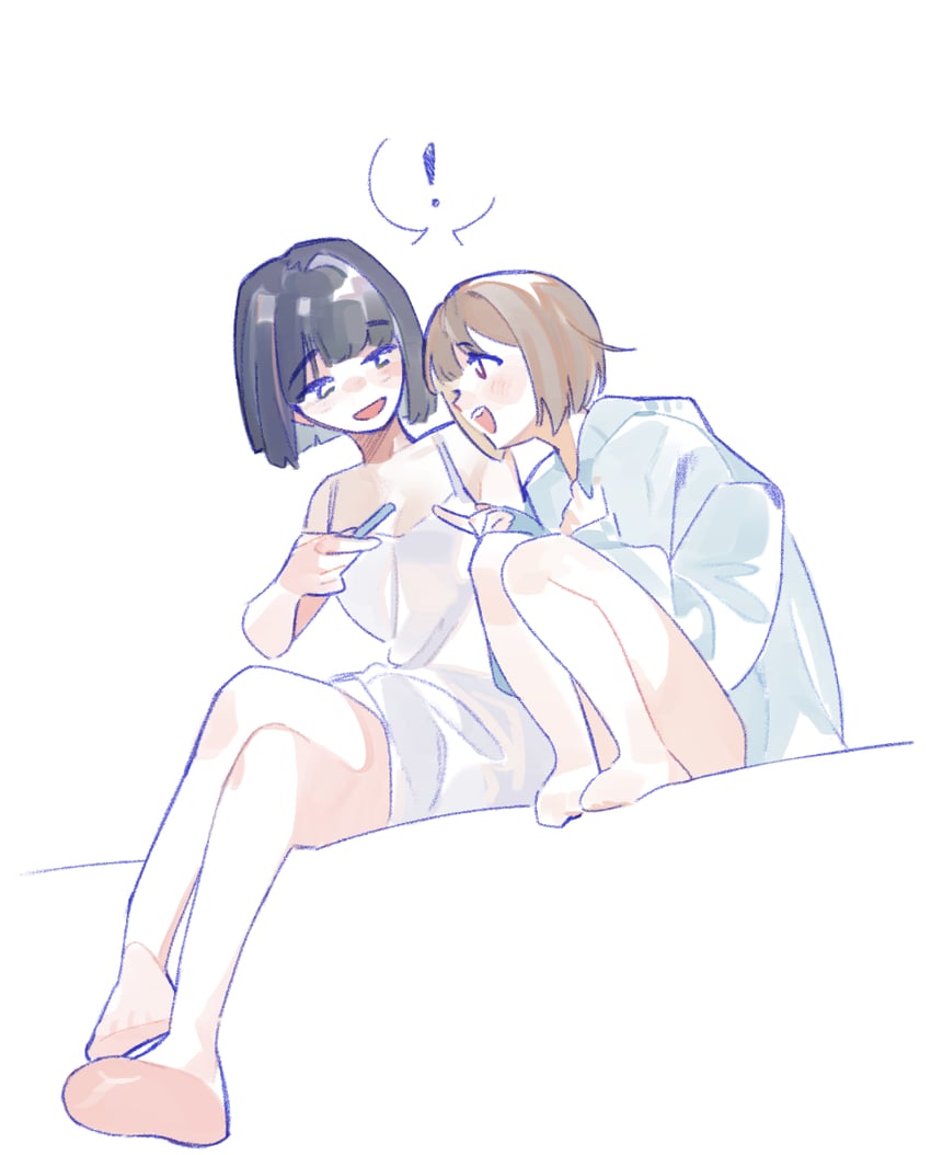 Love Live!、Love Live! 莲之空女学院学园偶像部、本居小铃 ! 2名女孩 :D 露肩 赤脚