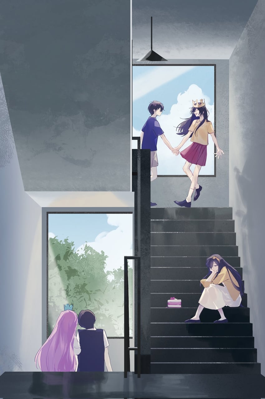 OMORI、阿比 (OMORI)、Aubrey (OMORI) 2个男孩 3人女子 年龄增长 幼化 替换服装