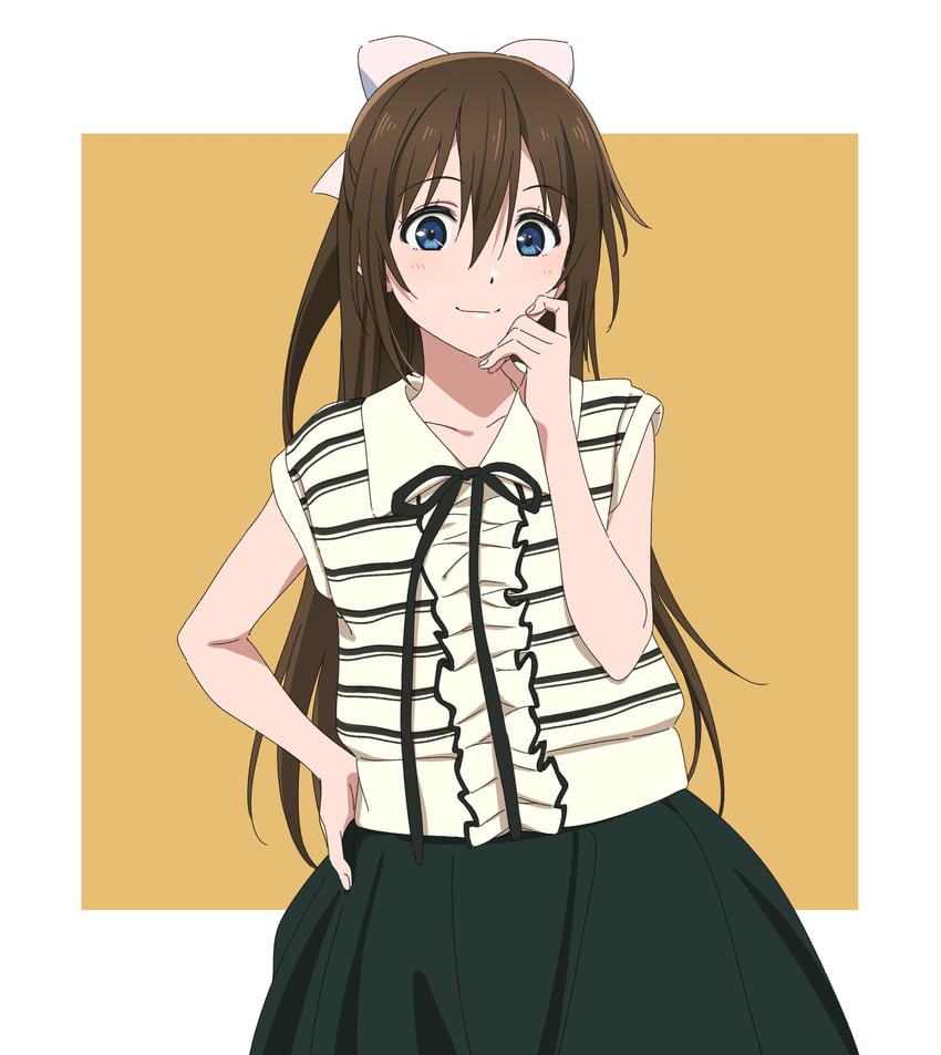 Love Live!、Love Live! 虹咲学园学园偶像同好会、樱坂雫 1名女孩 替换服装 蓝眼 蝴蝶结 棕发