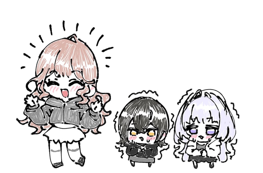 mekpark、澄 Lyra、黎明美良 黑发 蓝眼 腮红贴纸 Q版 仅限Q版