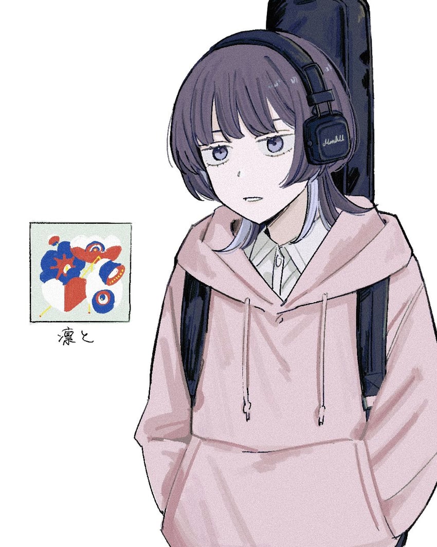 creephyp、普通的轻音部、藤井彩芽 1名女孩 专辑封面 有领衬衫 封面 吉他盒