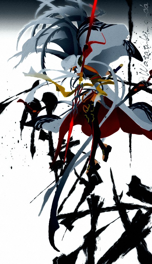 Fate/Grand Order、Fate系列、长尾景虎（Fate） 1名女孩 铠甲 黑色手套 黑凉鞋 全身