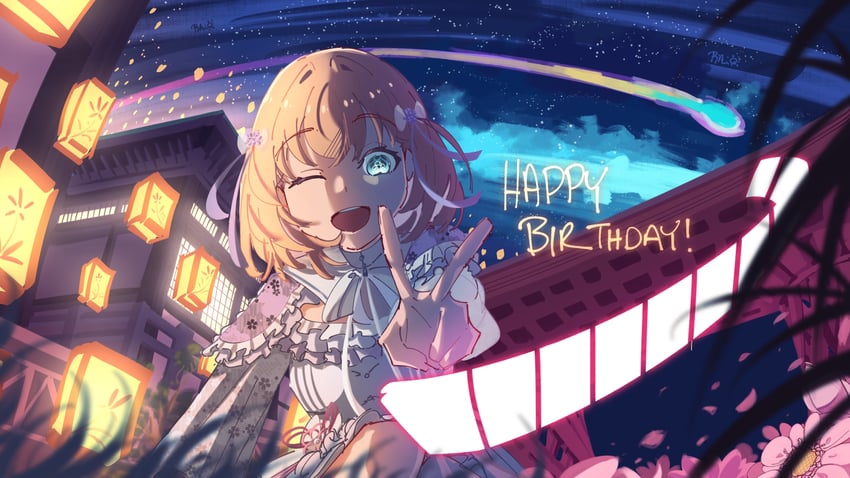 幻妖夜行、Love Live!、Love Live! 莲之空女学院学园偶像部 1名女孩 :D 微笑 水色瞳 蝴蝶结