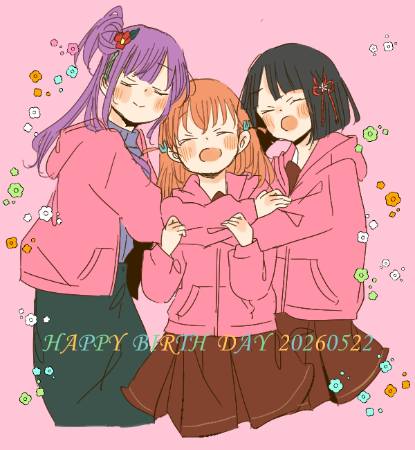 Love Live!、Love Live! 莲之空女学院学园偶像部、Love Live! 莲之空女学院学园偶像俱乐部 繁花庭院派对 3人女子 :D 微笑 黑发 繁花庭院派对夹克