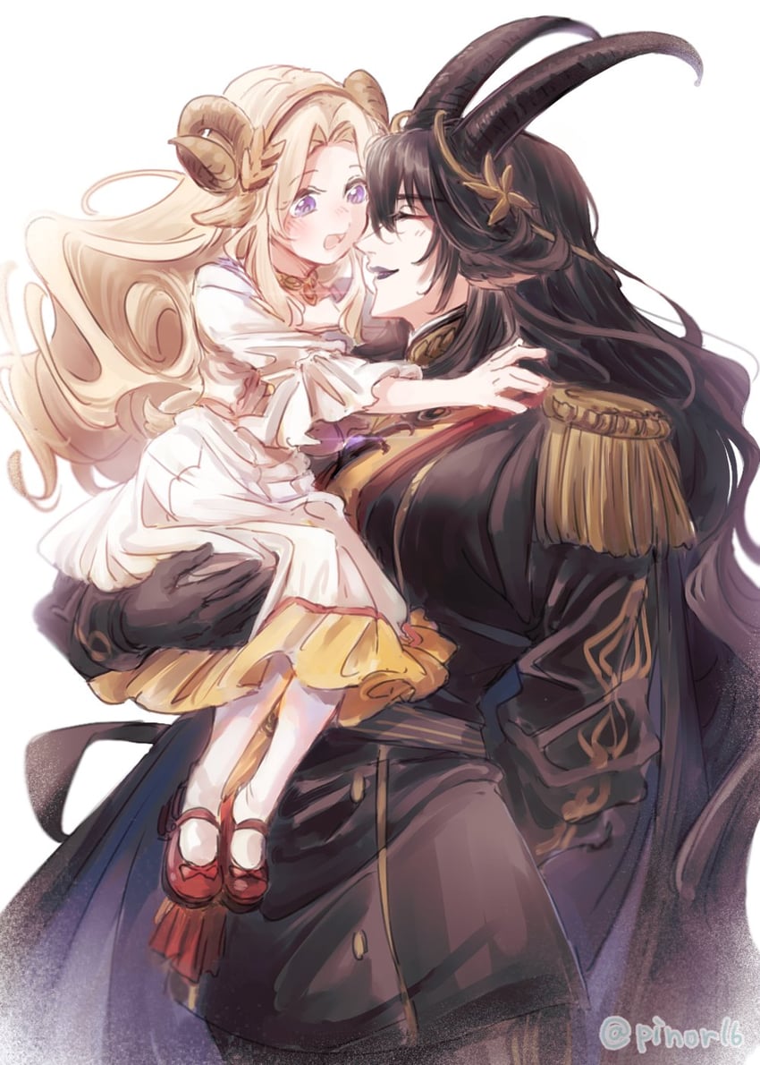 明日方舟、希尔德加德·格里马赫特（明日方舟）、丽莎洛特·埃维格纳德 (明日方舟) 2名女孩 幼化 兽耳 黑色手套 黑发