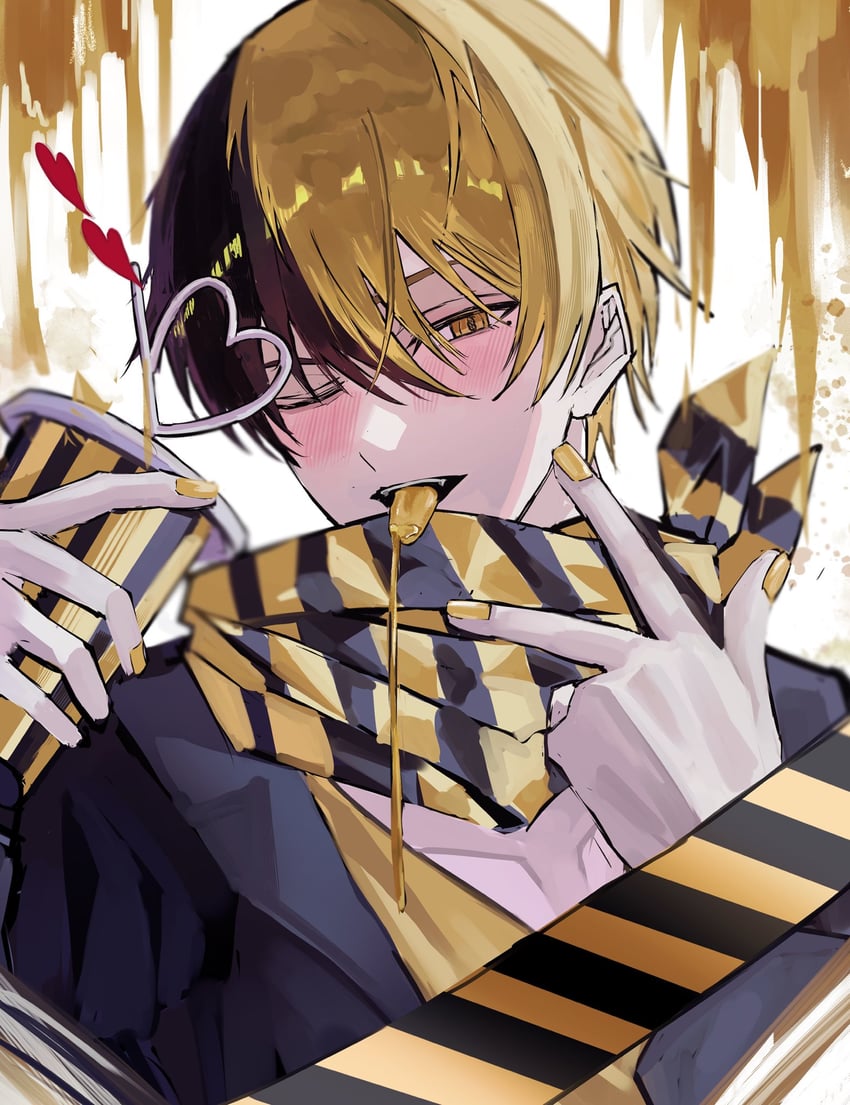 世界计划、交通堵塞（Vocaloid）、青柳冬弥 1名男孩 黑发 黑色夹克 黑色围巾 金发