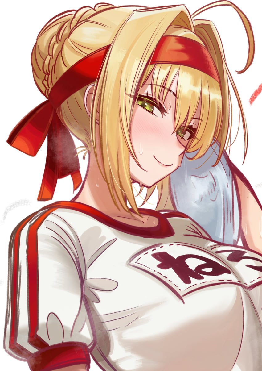 Fate/Grand Order、Fate系列、尼禄·克劳狄乌斯 (Fate) 1名女孩 呆毛 金发 脸红 辫子