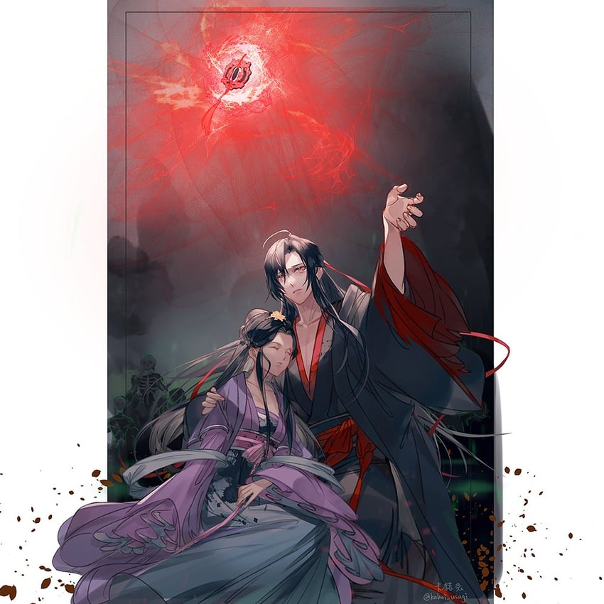 魔道祖师、江厌离、魏无羡 1名男孩 1名女孩 义兄弟姐妹 呆毛 气场