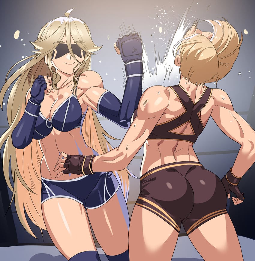 原创、claire du pont (lionfranky)、nicole (lionfranky) 2名女孩 呆毛 屁股 黑色手套 黑色短裤