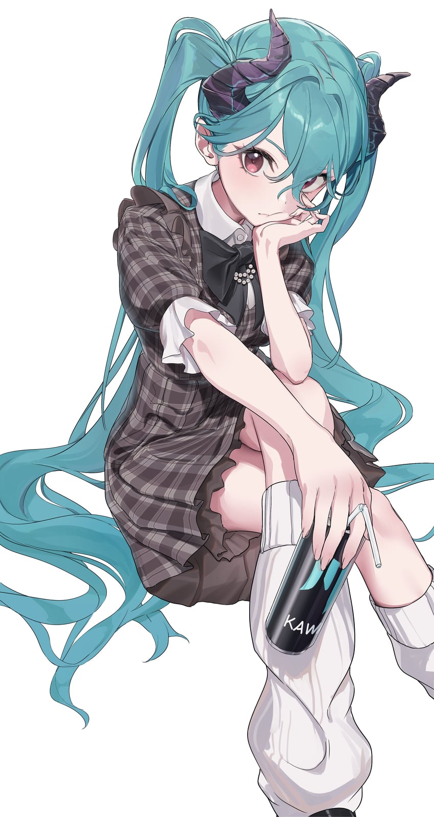 原创、莫雷洛 (Morellostorment) 1名女孩 黑色蝴蝶结 黑色蝶形领结 黑角 黑鞋