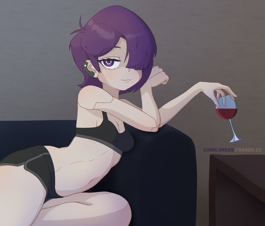 我的末世机器人女友、annalie (my dystopian robot girlfriend) 1名女孩 乳房 杯子 玻璃杯 看向观众