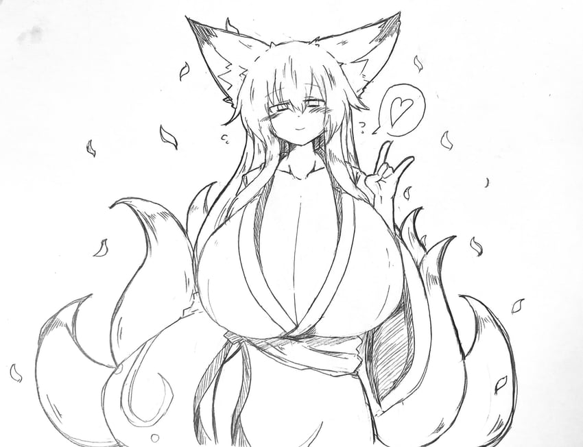 原创 1名女孩 兽耳毛 兽耳 借用的角色 乳房