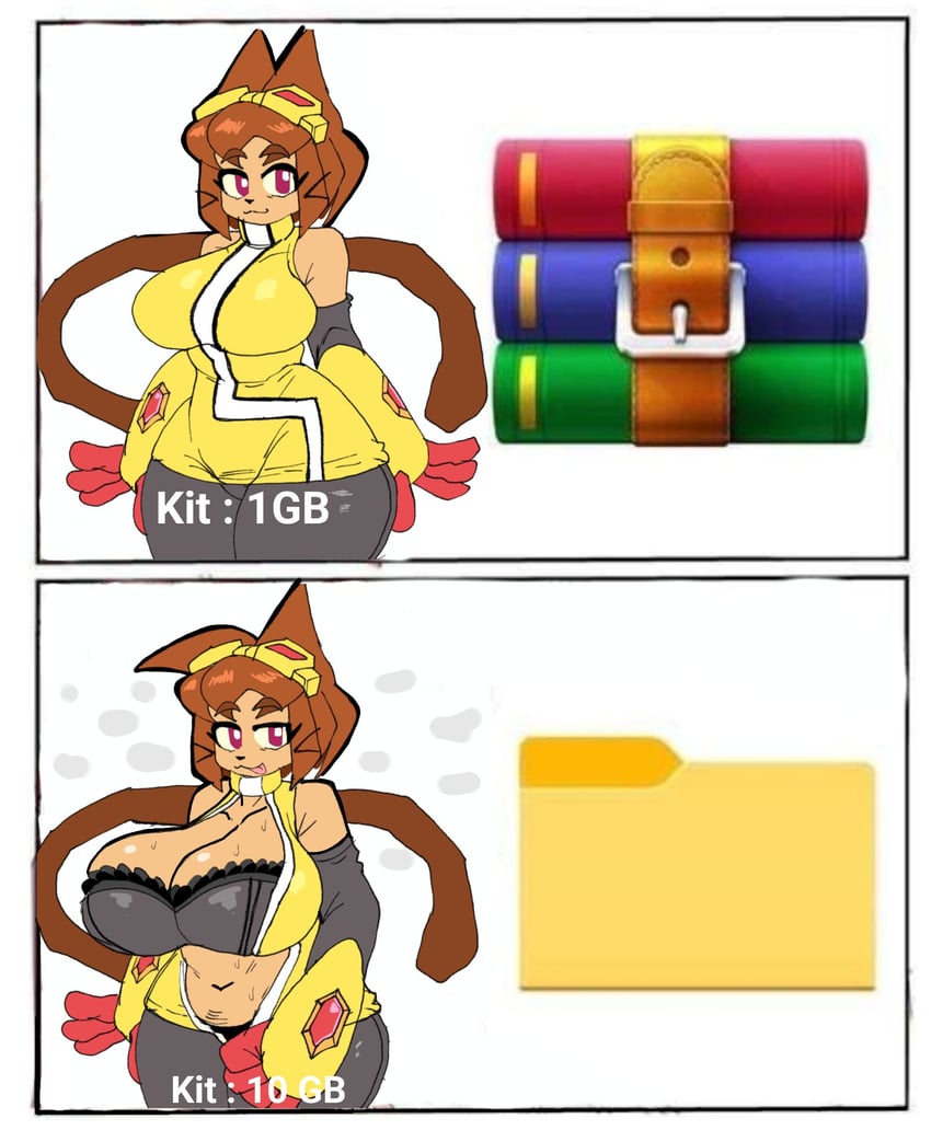 Gameoverse、WinRAR、Kit Bodega 1名女孩 猫脸笑 :p 兽耳 动物鼻子