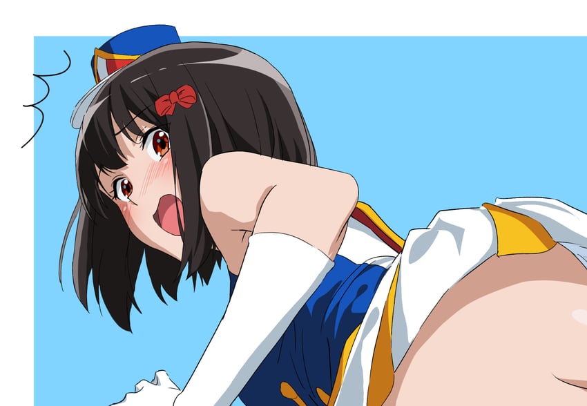 吹响吧！上低音号、久石奏 1名女孩 笑眼 屁股 乐队制服 露肩