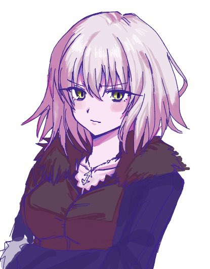 Fate/Grand Order、Fate系列、黑贞德 1名女孩 黑色连衣裙 脸红 乳房 闭嘴