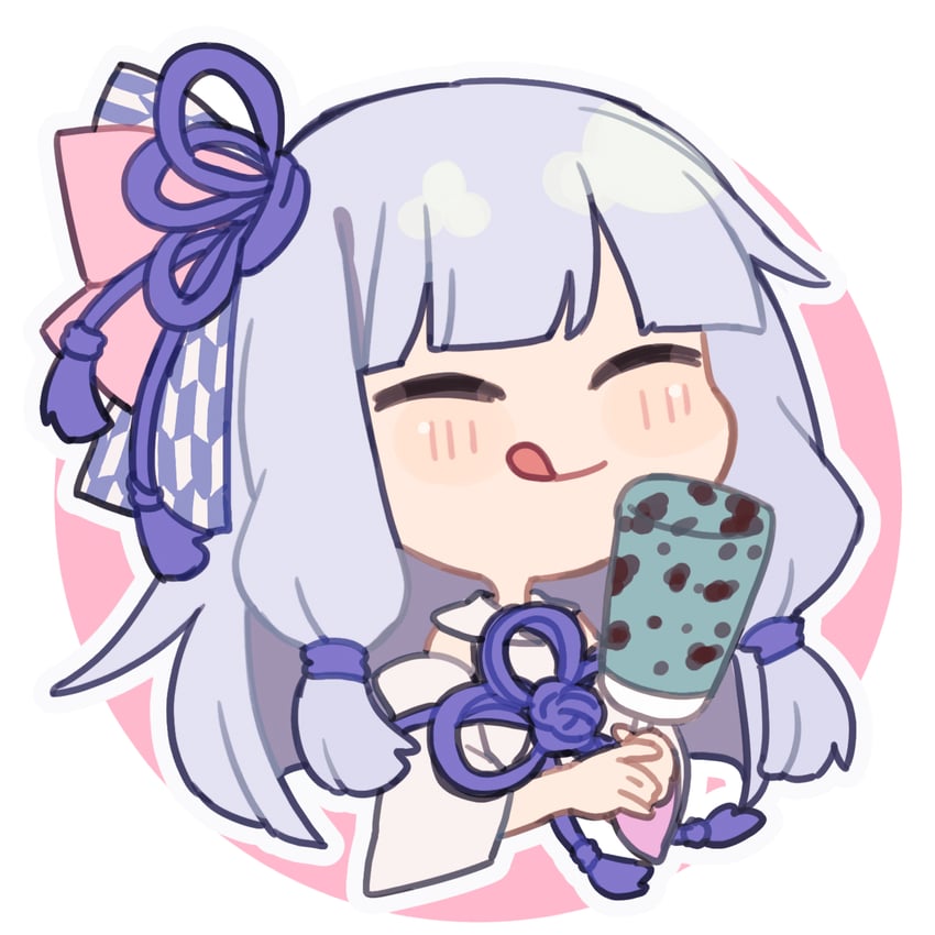 VOICEROID、琴叶葵 1名女孩 :q 微笑 蓝发 蓝色丝带