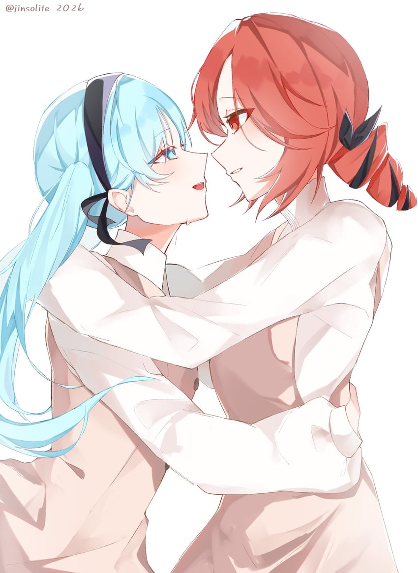numb numb (vocaloid)、UTAU、VOCALOID 2名女孩 黑色丝带 蓝眼 蓝发 钻头发