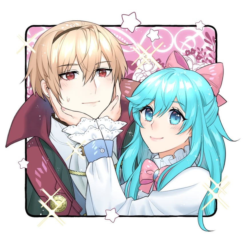 火焰纹章、火焰之纹章：if、原创 1名男孩 1名女孩 替换服装 水色瞳 水色发